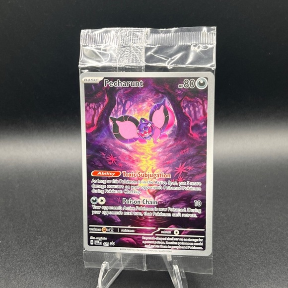 pecharunt pokemon card Pecharunt ex Pokemon Shrouded Fable Special Illustration Rare #093 PSA 10 main image 0